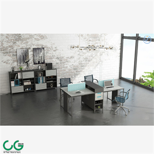 3d model of modern card position office desk and chair
